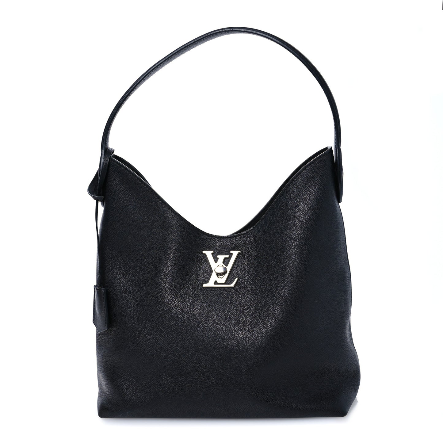 Calfskin Lockme Hobo Black
