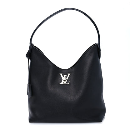 Louis Vuitton Calfskin Lockme Hobo Black 1 of 13