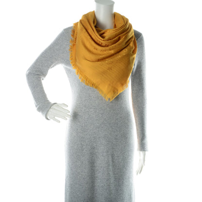Louis Vuitton Wool Silk Monogram Shawl Safran 2 of 6