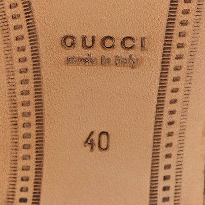 Gucci Suede Horsebit Womens Jordaan Loafers 40 New Fango 7 of 10