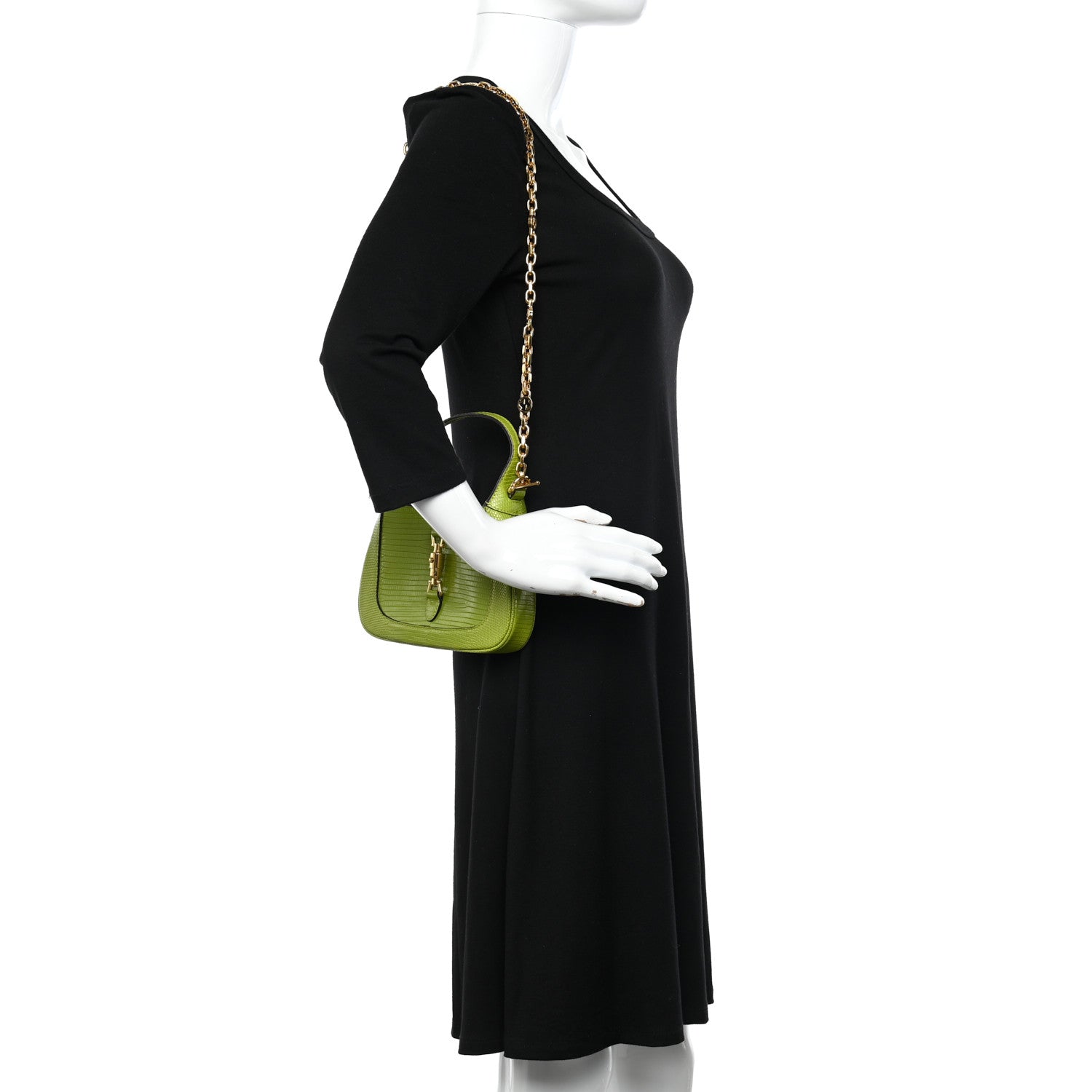 Gucci Lizard Mini Jackie 1961 Green 2 of 9