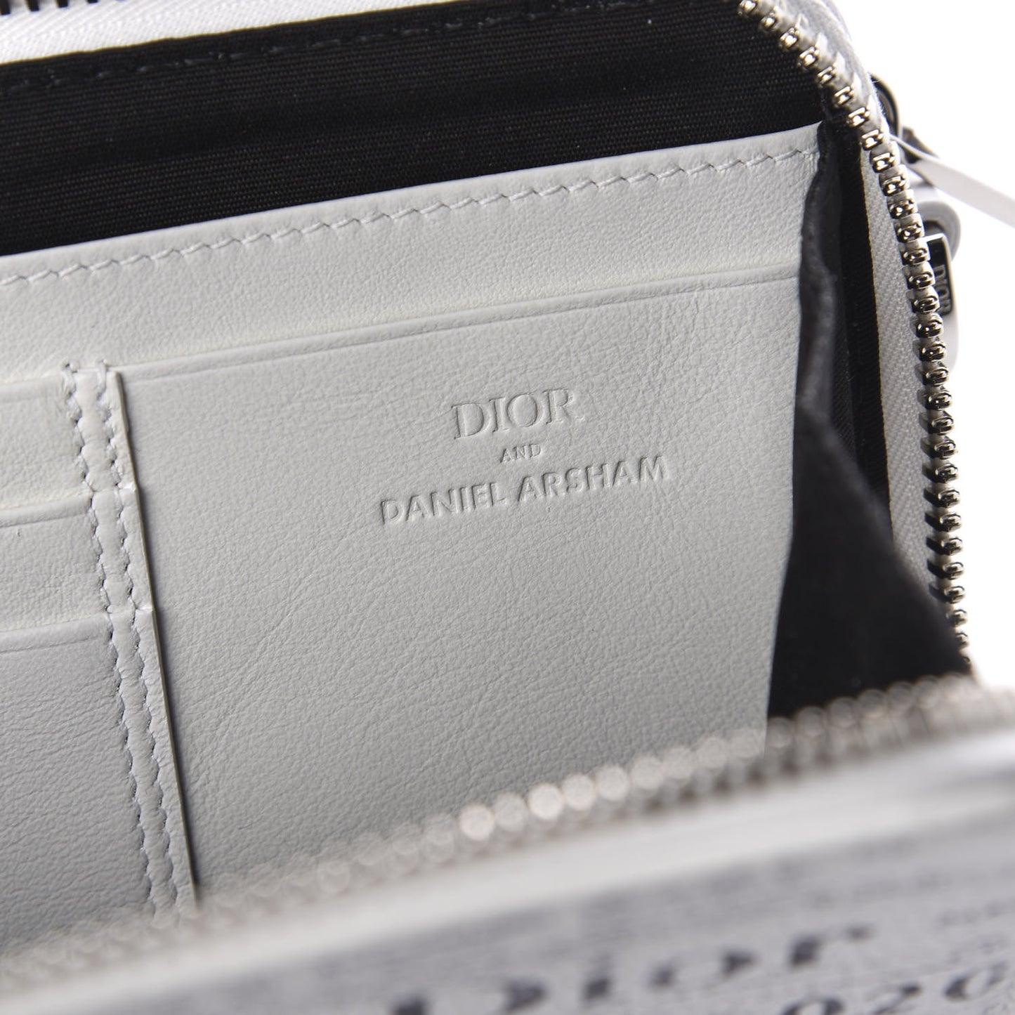 X DANIEL ARSHAM Grained Calfskin Newspaper Messenger White