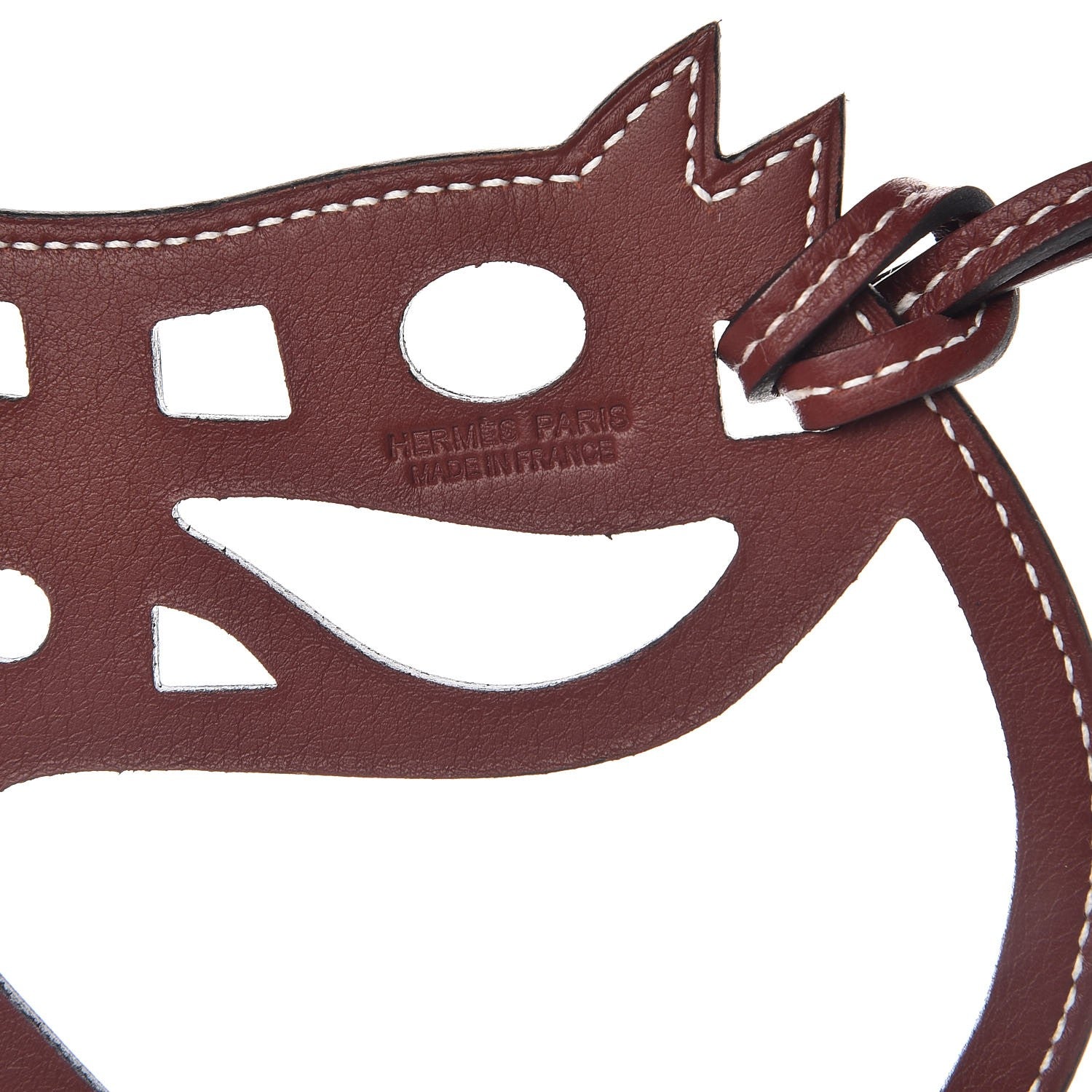Hermes Swift Paddock Cheval Horse Bag Charm Rouge H 3 of 4