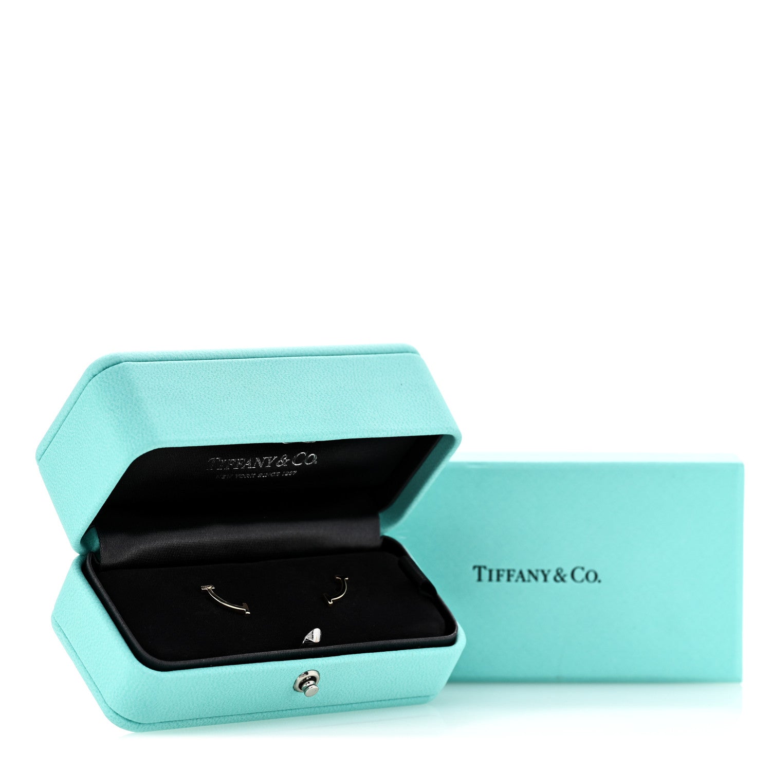 Tiffany 18K Yellow Gold T Smile Stud Earrings 5 of 5