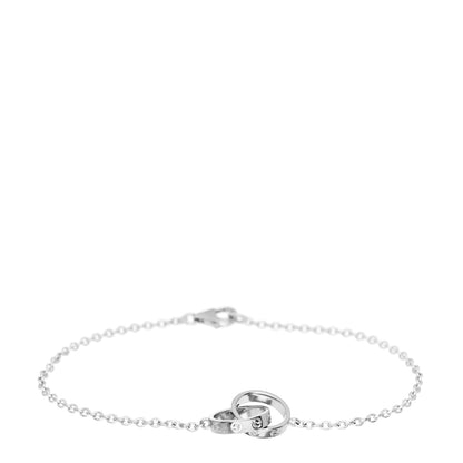 Cartier 18K White Gold Interlocking LOVE Bracelet 1 of 4