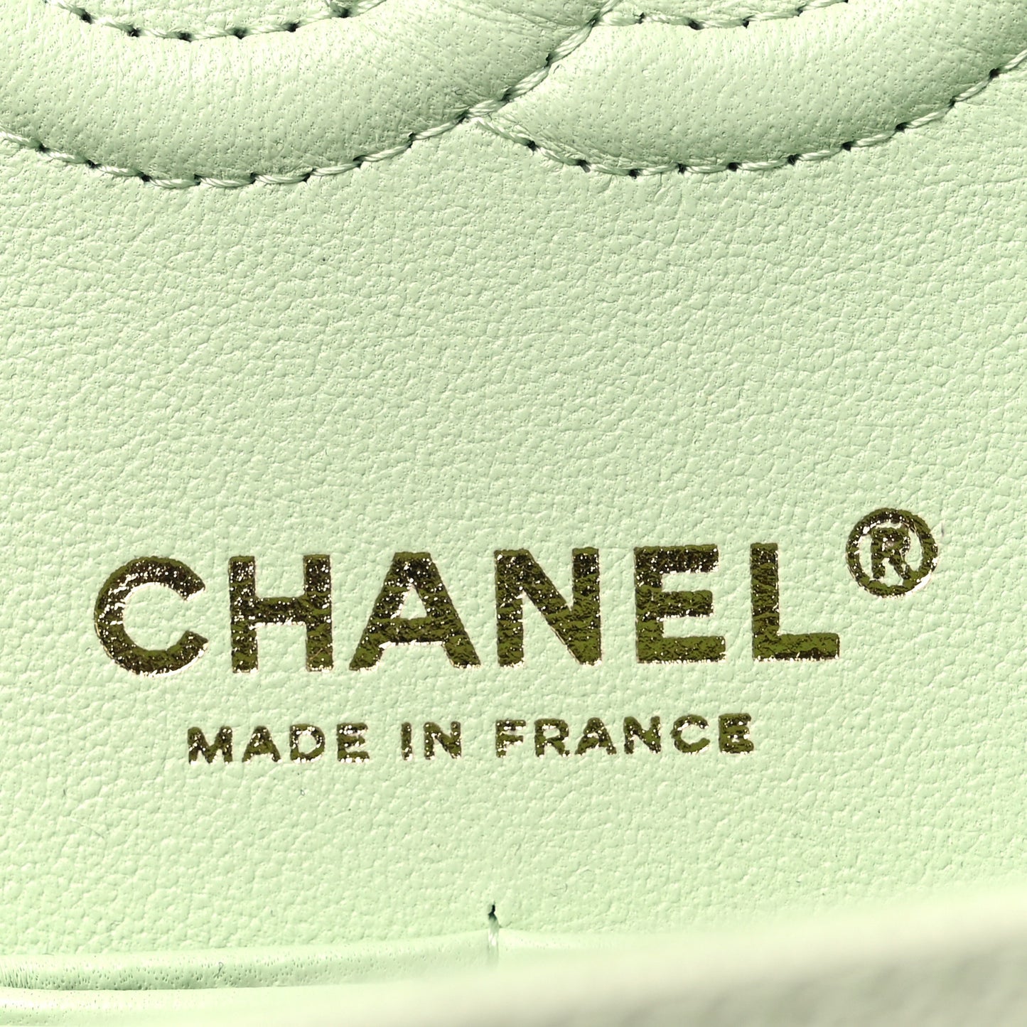 Caviar Quilted Small Double Flap Light Green
