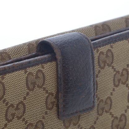Gucci Monogram Metal Bar Continental Flap Wallet Beige Ebony Dark Brown 8 of 15