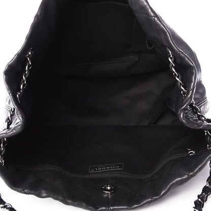 Chanel Lambskin Stitched Shopper Tote Black 4 of 10