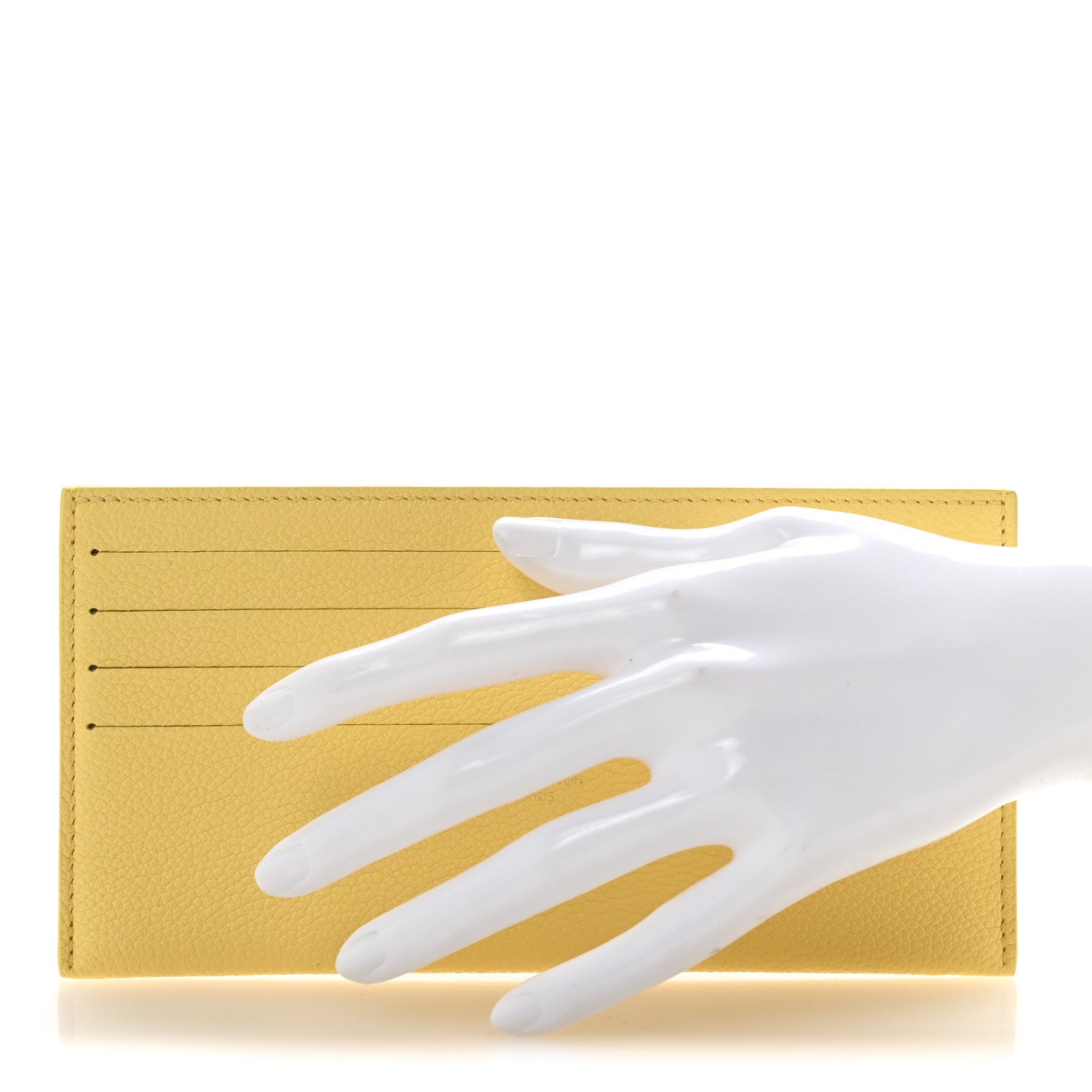 Louis Vuitton Calfskin Felicie Card Holder Insert Yellow 2 of 9