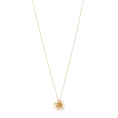 David Yurman 18K Yellow Gold Diamond Small Supernova Pendant Necklace 1 of 3