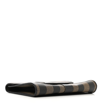 Fendi Pequin Fold Over Clutch Tobacco 4 of 7