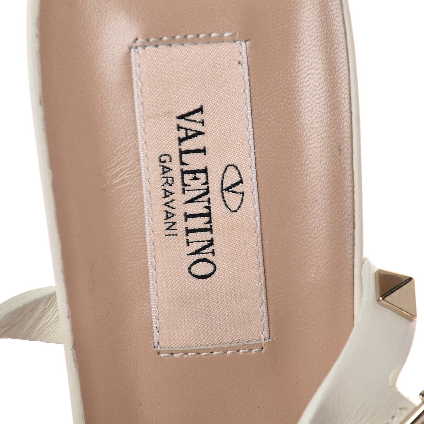 Calfskin Rockstud 60mm City Sandals 42 White