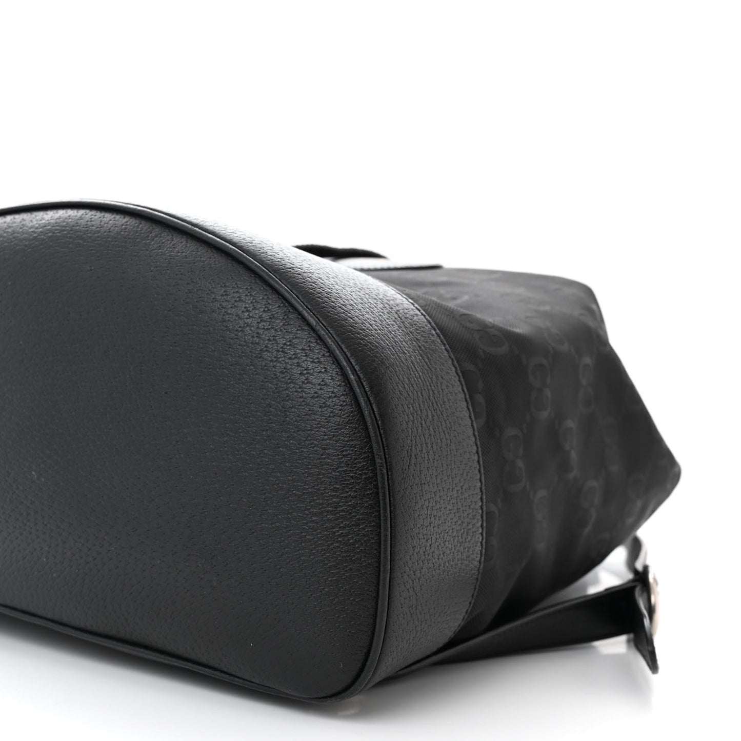 Econyl Nylon Monogram Off The Grid Drawstring Bucket Backpack Black