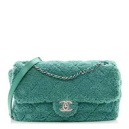 Chanel Lambskin Calfskin Mixed Fibers Quilted Medium Flap Green 1 of 10