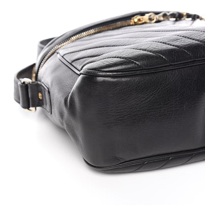 Chanel Lambskin Chevron Quilted Shoulder Bag Black 10 of 12