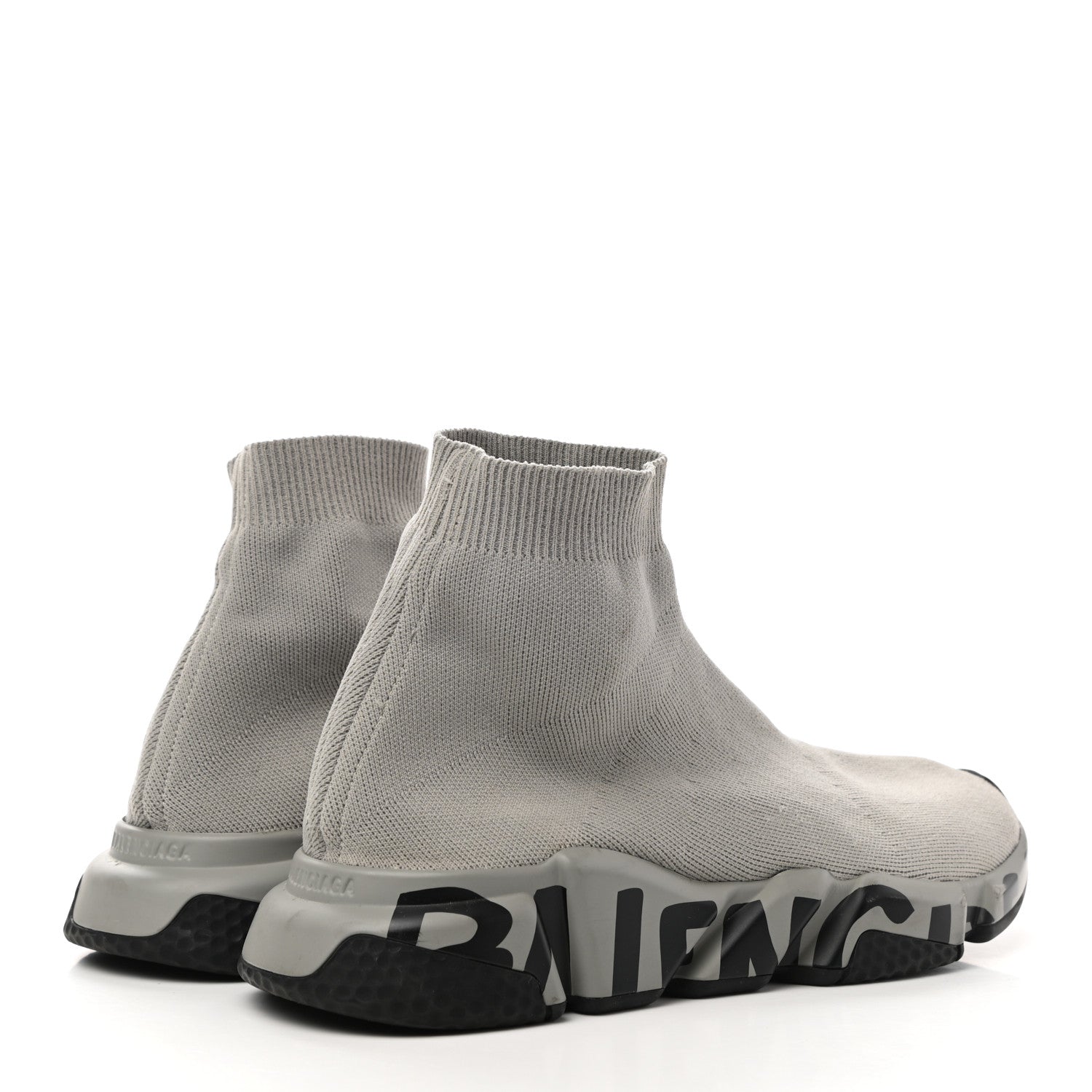 Balenciaga Neoprene Knit Mens Speed Graffiti Sneakers 42 Grey Black 4 of 12