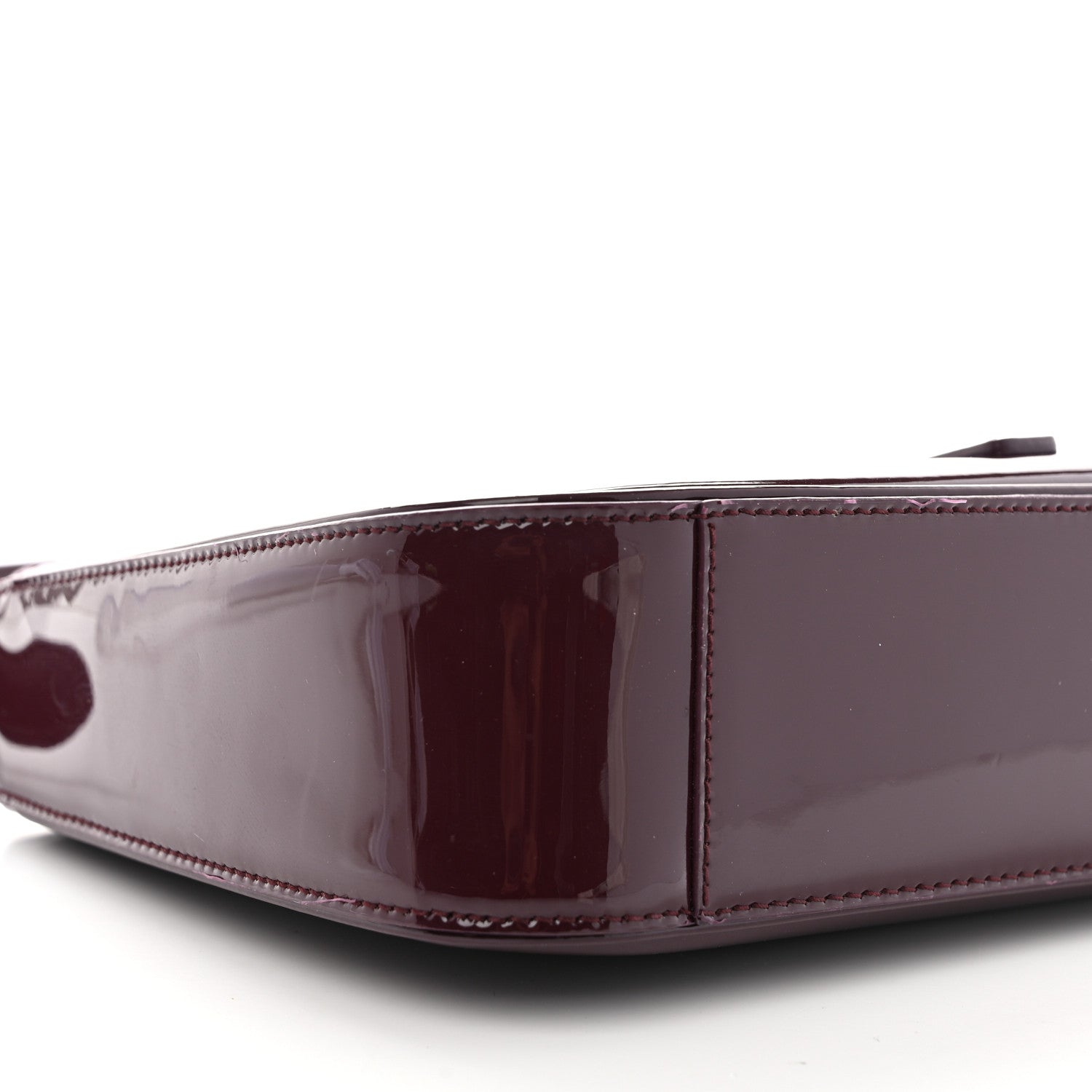 Saint Laurent Patent Calfskin Le 5 A 7 Hobo Spicy Chocolate 9 of 11