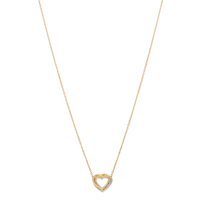 Cartier 18K Pink Yellow White Gold Trinity Heart Necklace 1 of 3