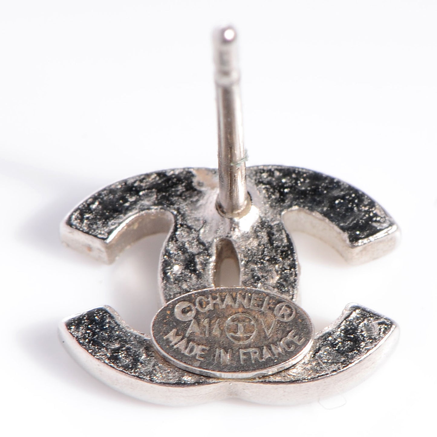 Crystal CC Earrings Silver