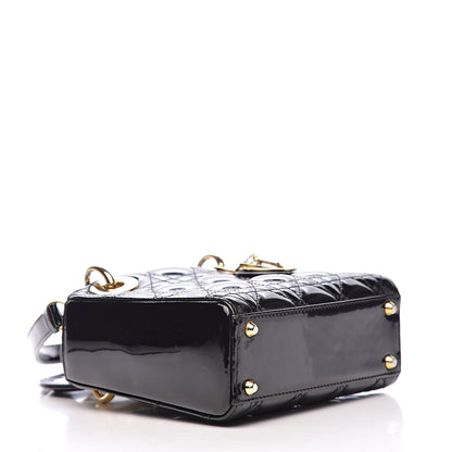 Christian Dior Patent Cannage Mini Lady Dior Black 4 of 15
