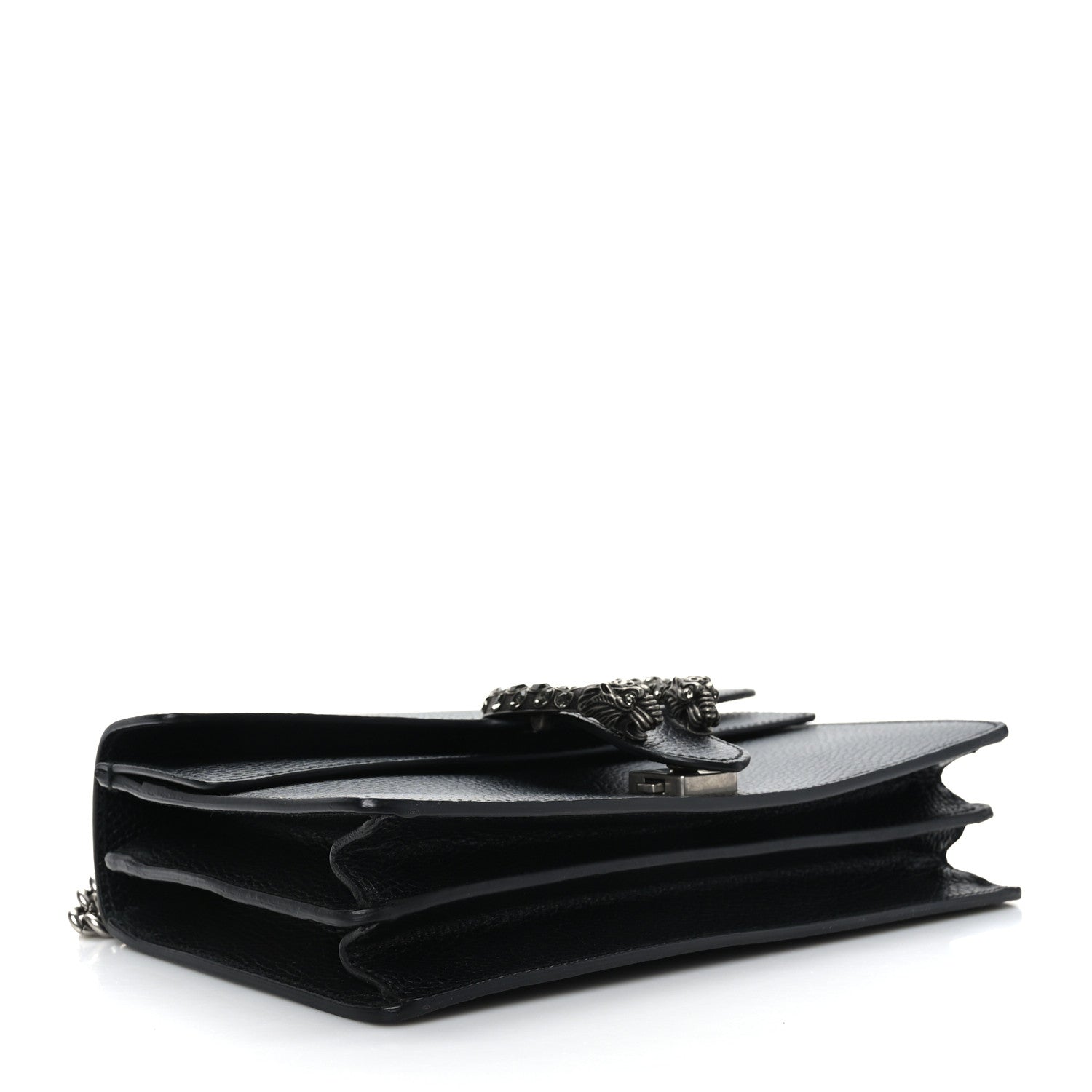 Gucci Pebbled Calfskin Small Dionysus Shoulder Bag Black 4 of 10