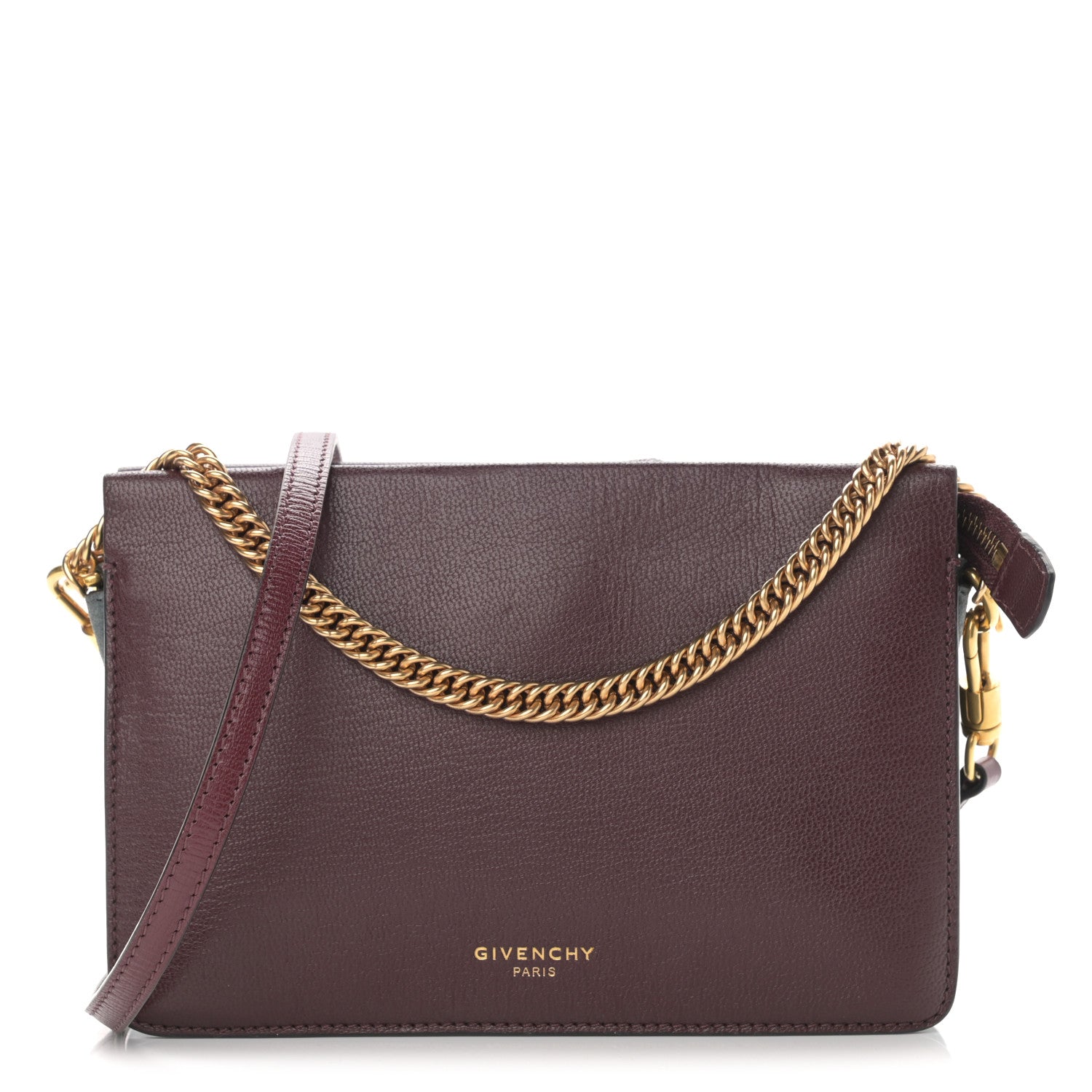 Givenchy Goatskin Suede Cross 3 Crossbody Bag Aubergine Grey 1 of 10