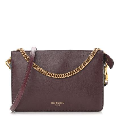 Givenchy Goatskin Suede Cross 3 Crossbody Bag Aubergine Grey 1 of 10