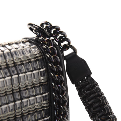 Chanel Lambskin PVC Thread Woven Small Boy Flap Black 12 of 14