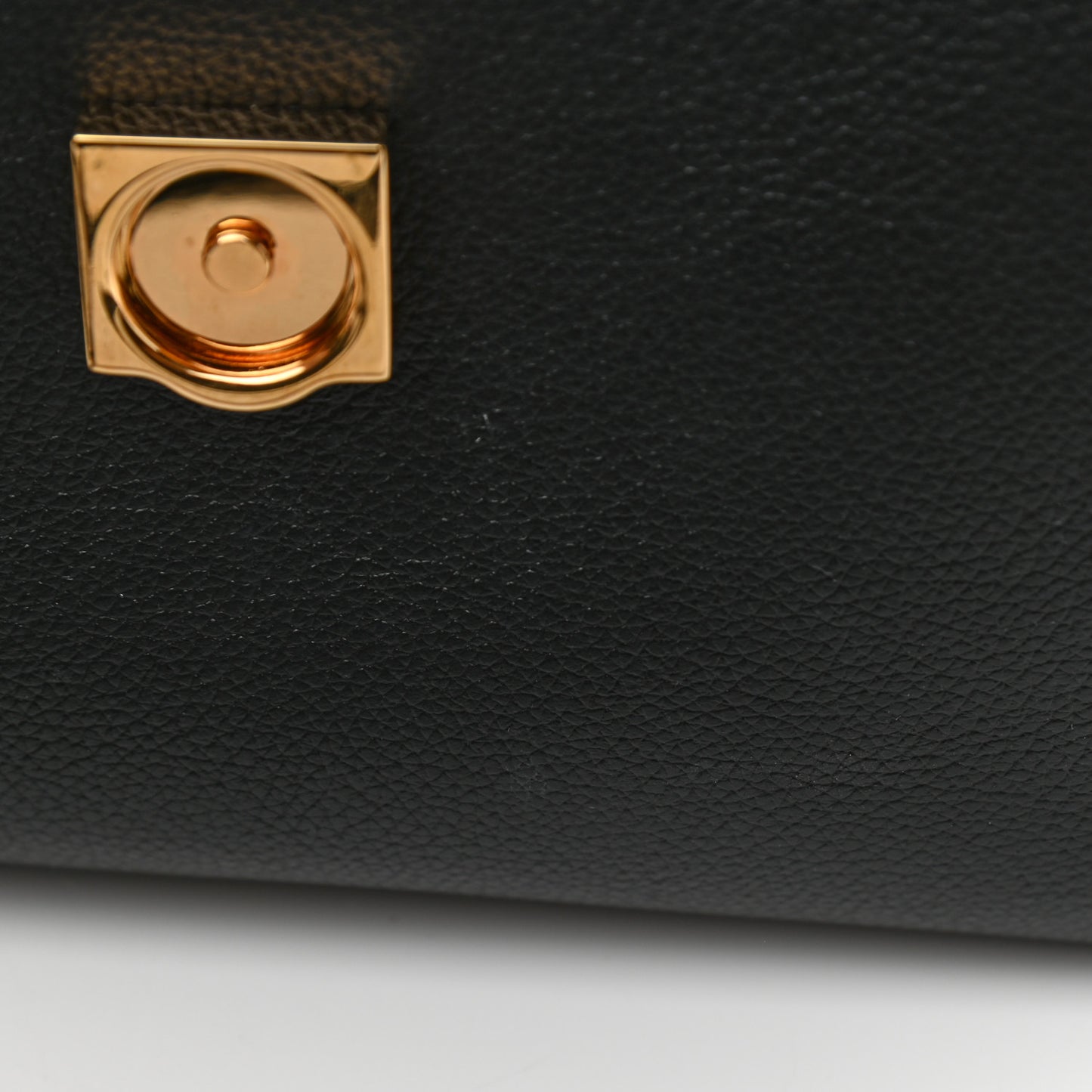 Grained Calfskin Small La Medusa Top Handle Bag Black