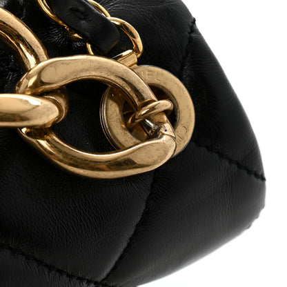Chanel Lambskin Quilted Medium Color Match Flap Black 13 of 14