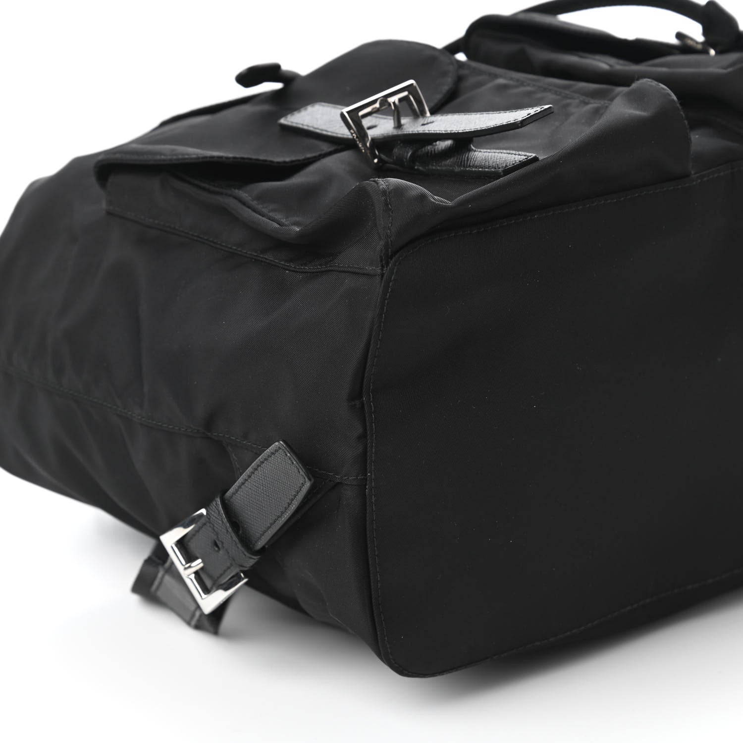 Prada Tessuto Nylon Vela Saffiano Large Backpack Black 6 of 10