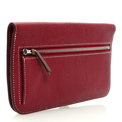 Hermes Togo Dogon Recto Verso Wallet Rubis Etoupe 3 of 6