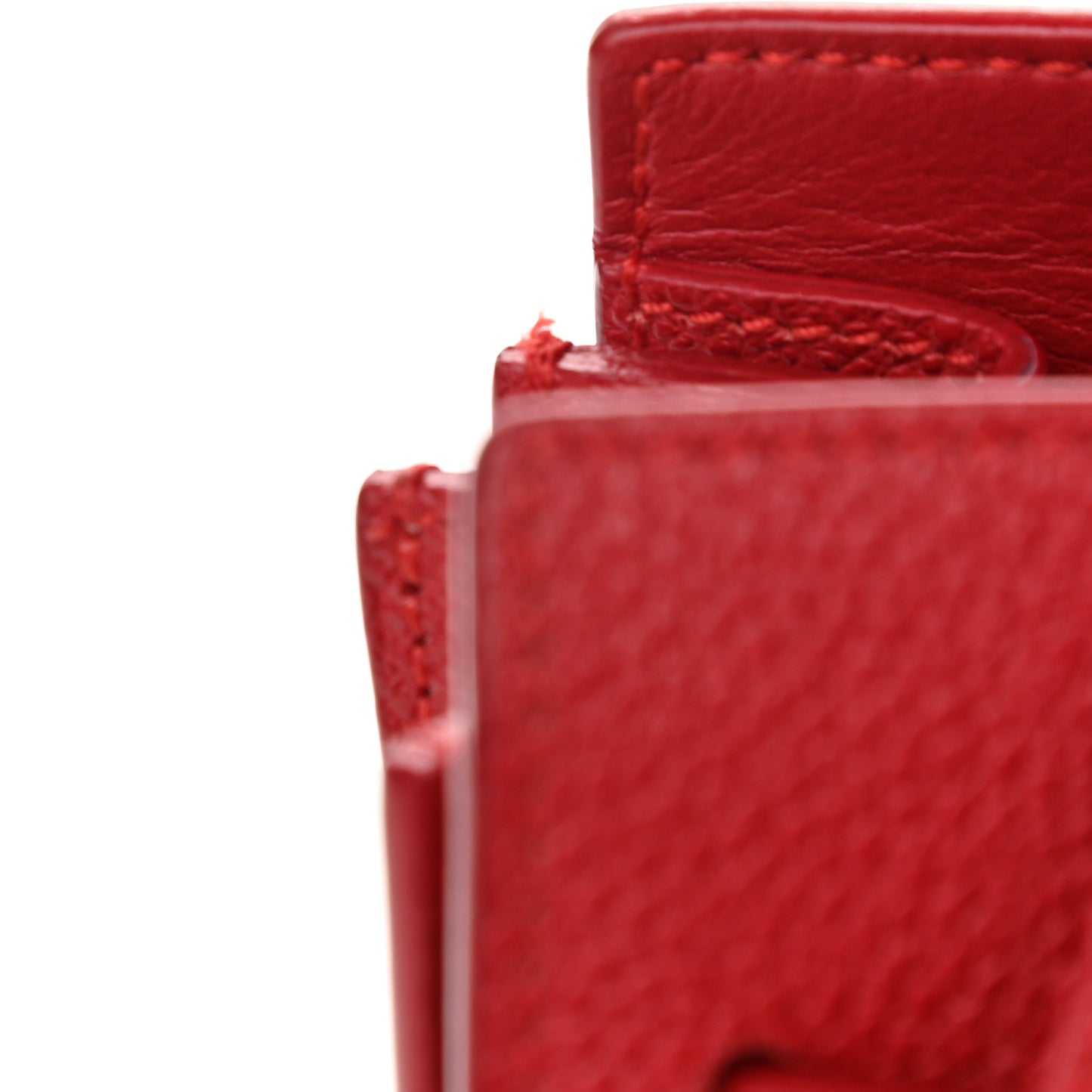 Grained Calfskin Nano Sac De Jour Lipstick Red