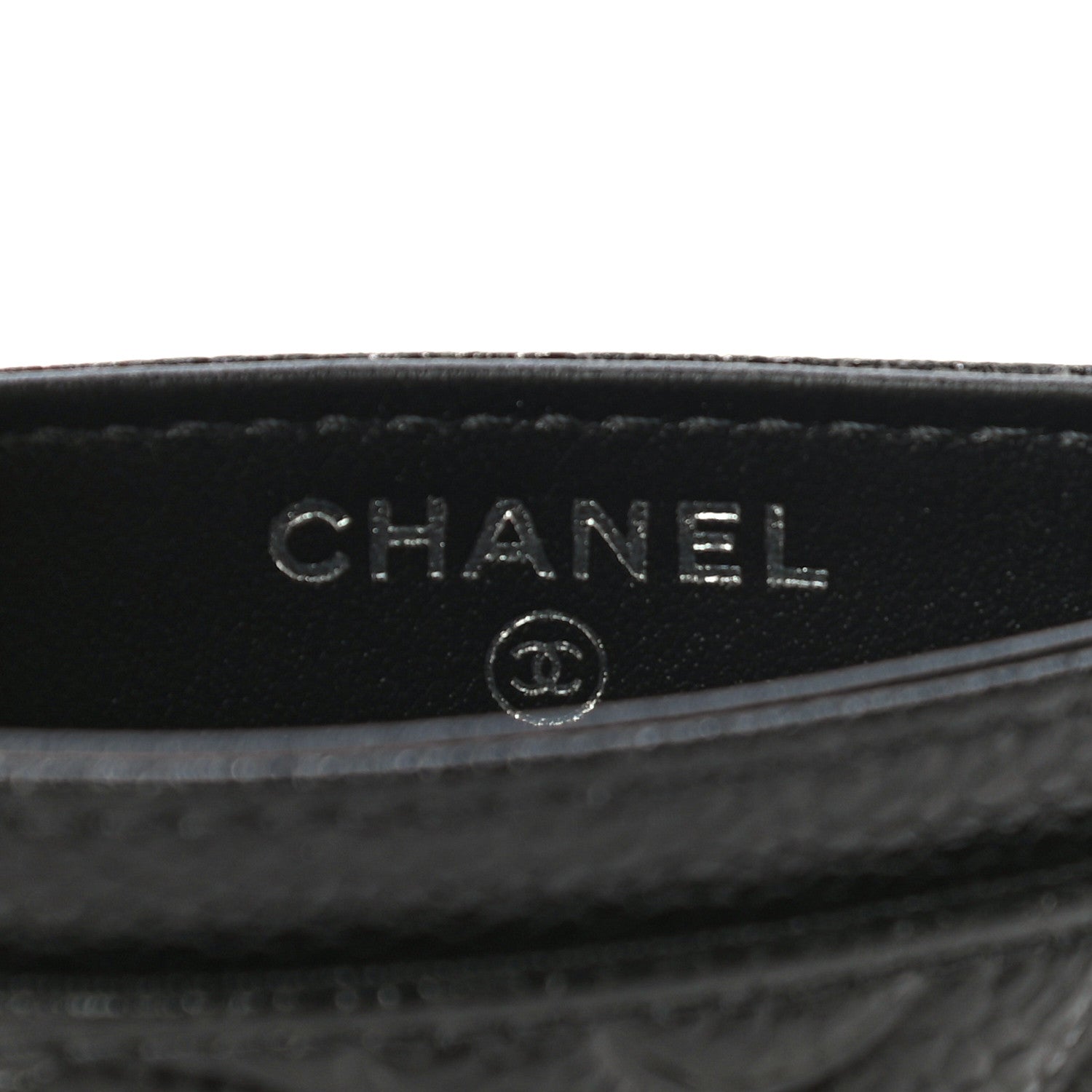 Chanel Caviar Camellia Embossed Card Holder Black 6 of 12