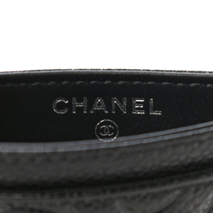 Chanel Caviar Camellia Embossed Card Holder Black 6 of 12
