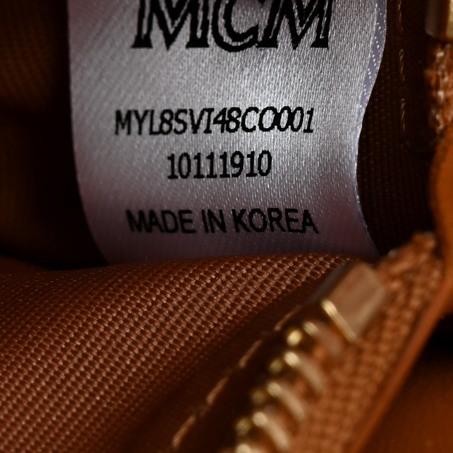 MCM Visetos Large Trifold Flap Wallet Cognac 8 of 8