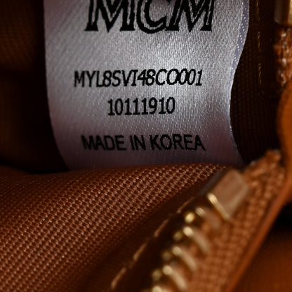 MCM Visetos Large Trifold Flap Wallet Cognac 8 of 8