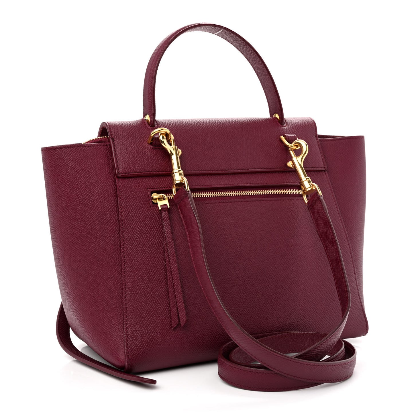 Grained Calfskin Micro Belt Bag Plum
