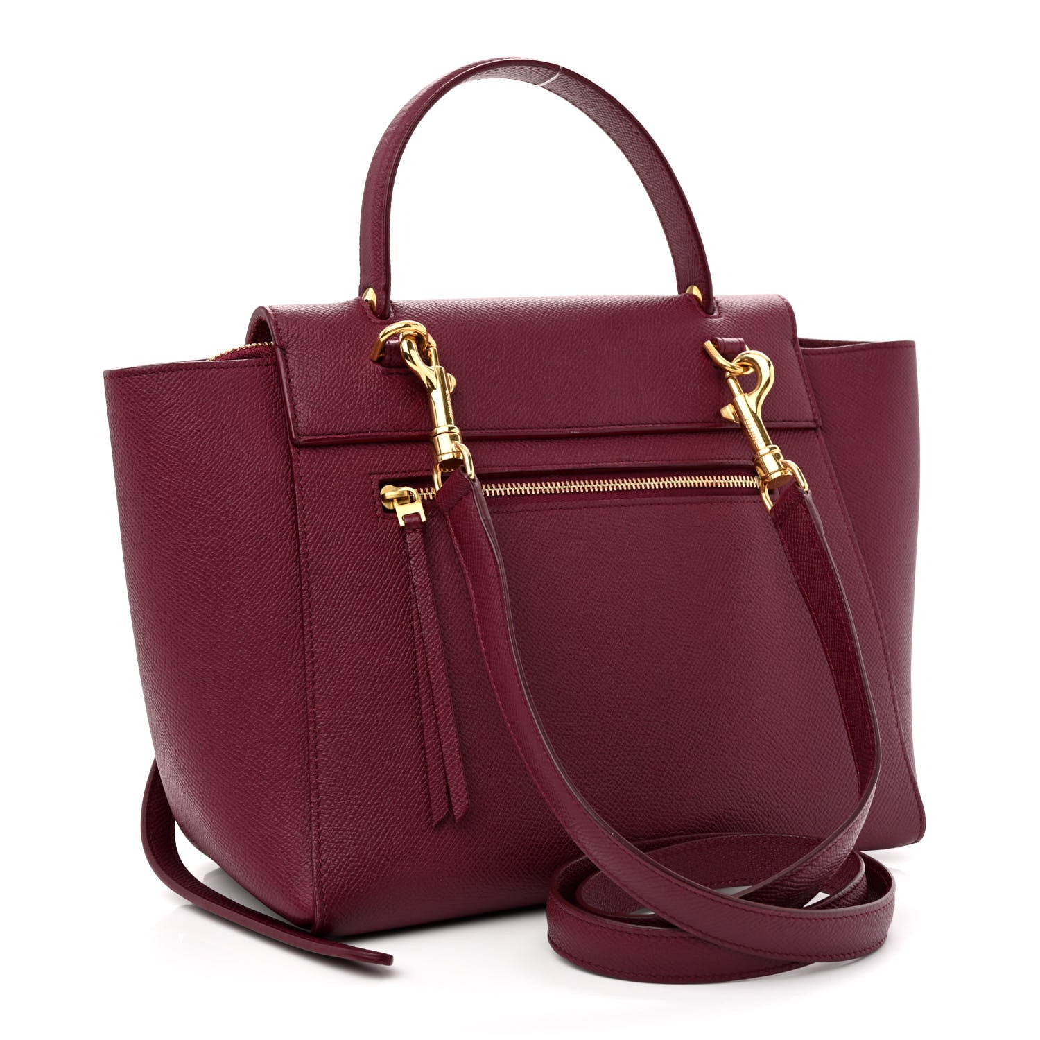 Celine Grained Calfskin Micro Belt Bag Plum 3 of 10