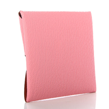 Hermes Chevre Mysore Verso Bastia Coin Purse Rose Confetti Brique 3 of 7