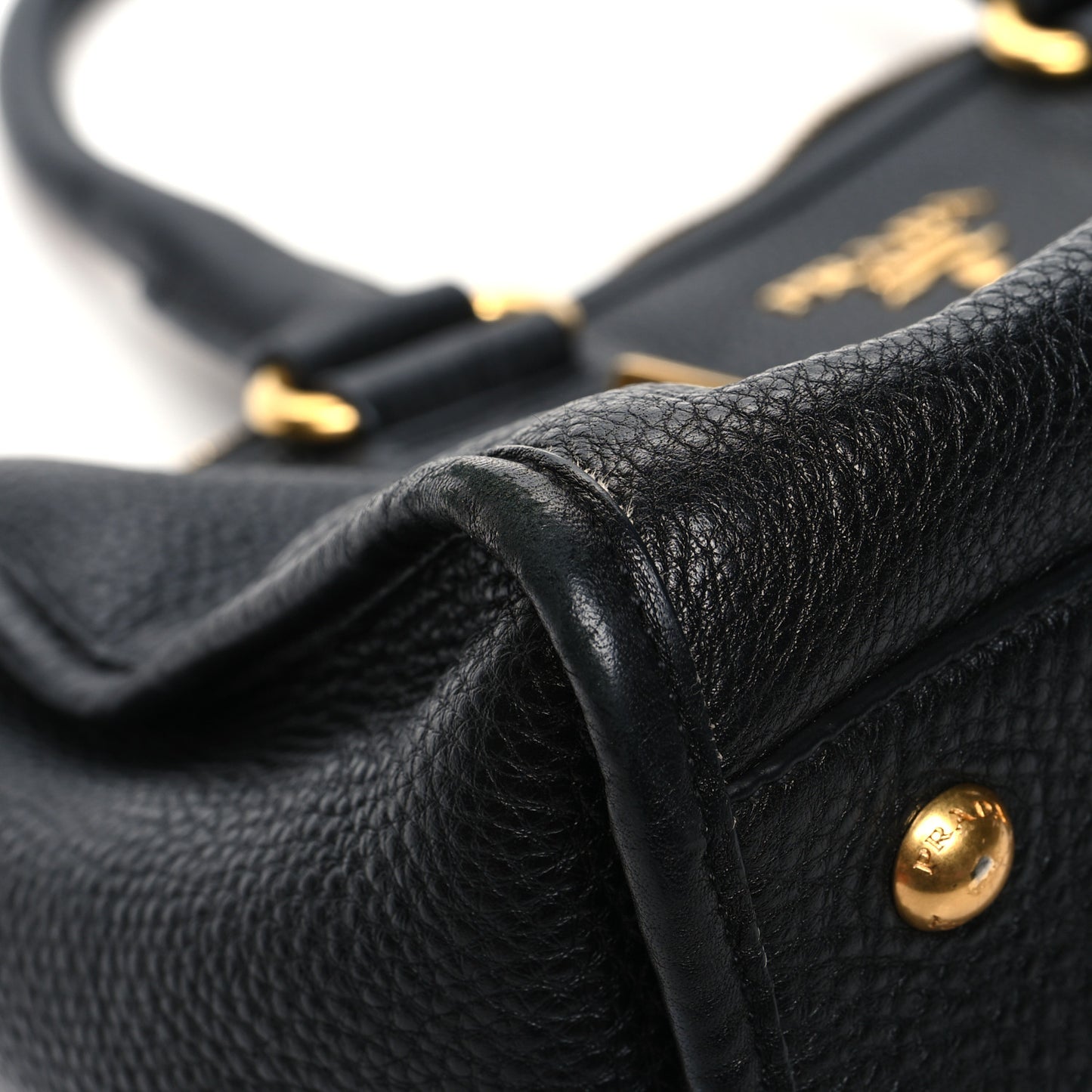 Vitello Daino Shopping Satchel Black