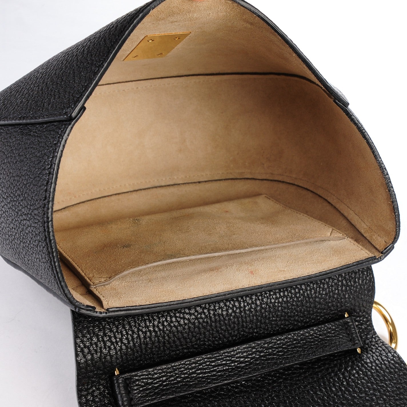 Grained Lambskin Drew Shoulder Bag Black