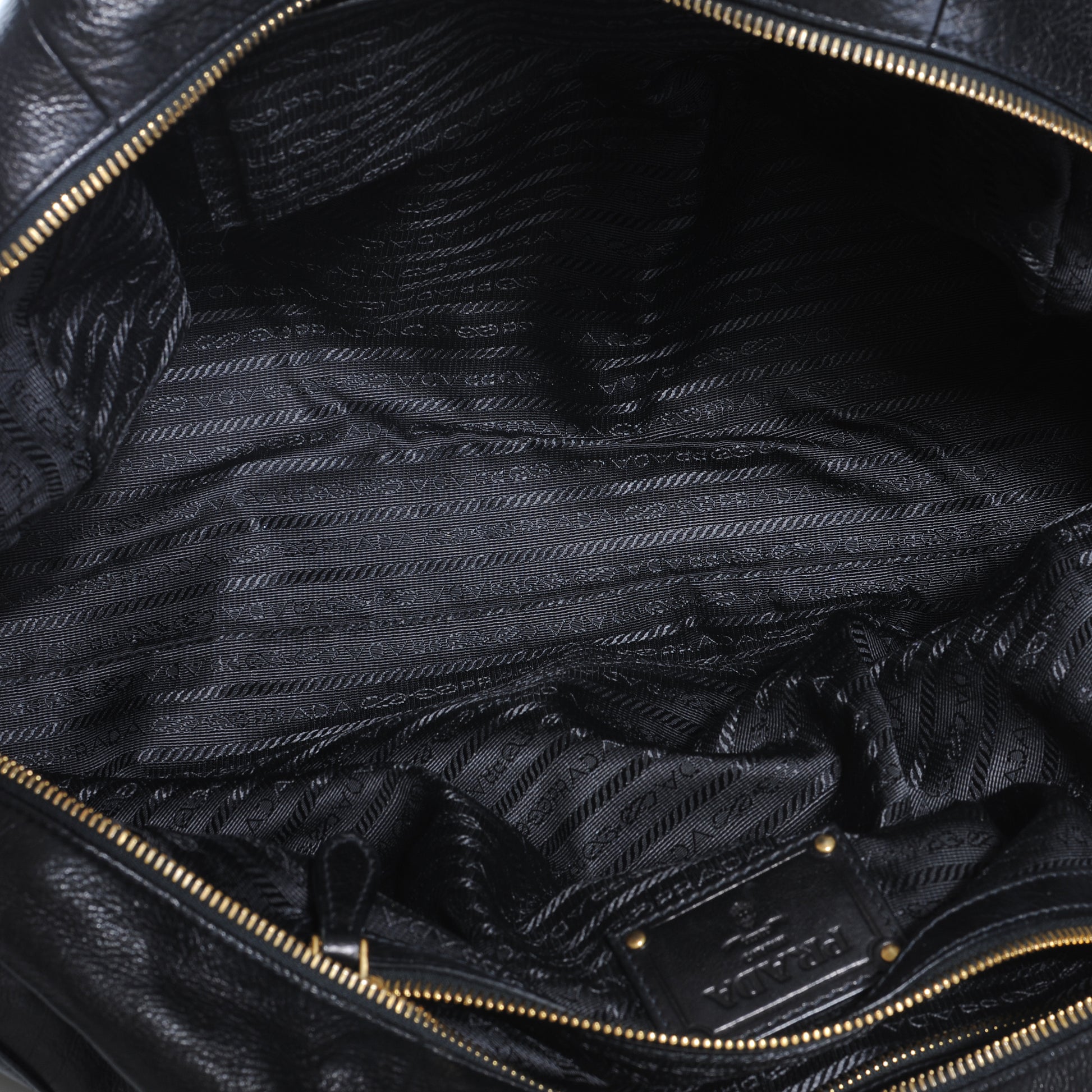 Prada Glace Calf Large Dome Satchel Black 12 of 12
