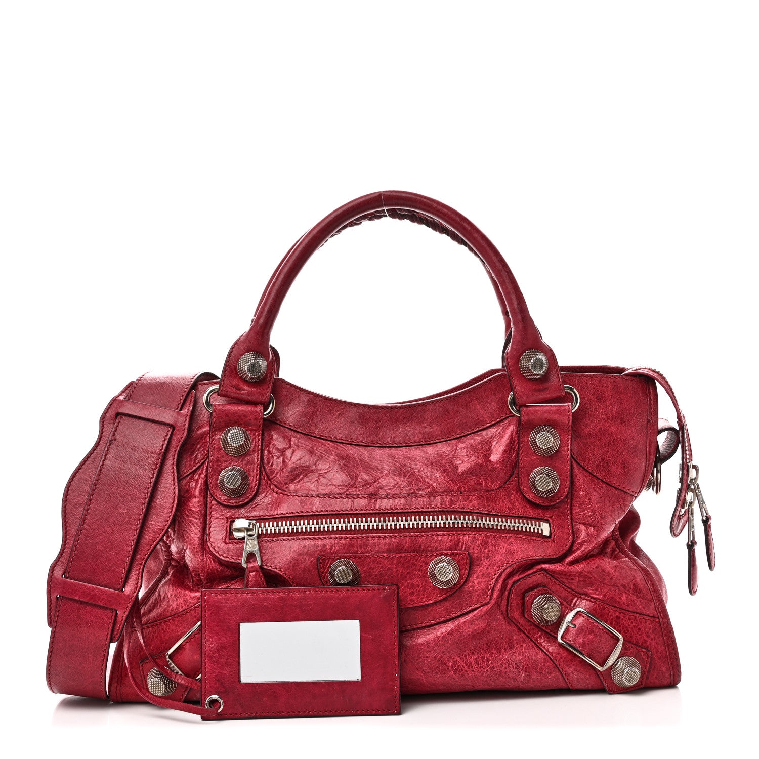 Balenciaga Agneau Giant 21 Silver Hardware City  Pourpre 3 of 11