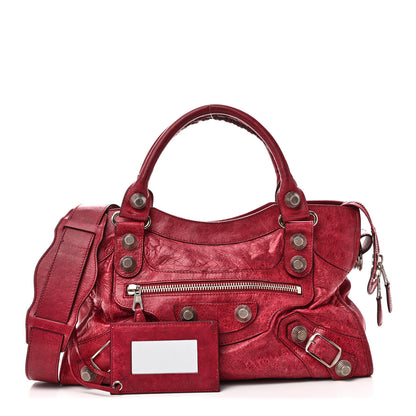 Balenciaga Agneau Giant 21 Silver Hardware City  Pourpre 3 of 11