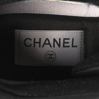 Chanel Nylon Calfskin Suede CC Sneakers 39 Black 8 of 8