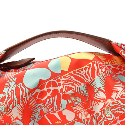 Hermes Silk Balusoie Vache Hunter La Promenade du Matin Bandana Bag Orange Poppy Fauve 10 of 13
