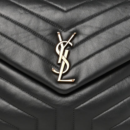 Saint Laurent Calfskin Y Quilted Monogram Medium Loulou Chain Satchel Smog 8 of 10