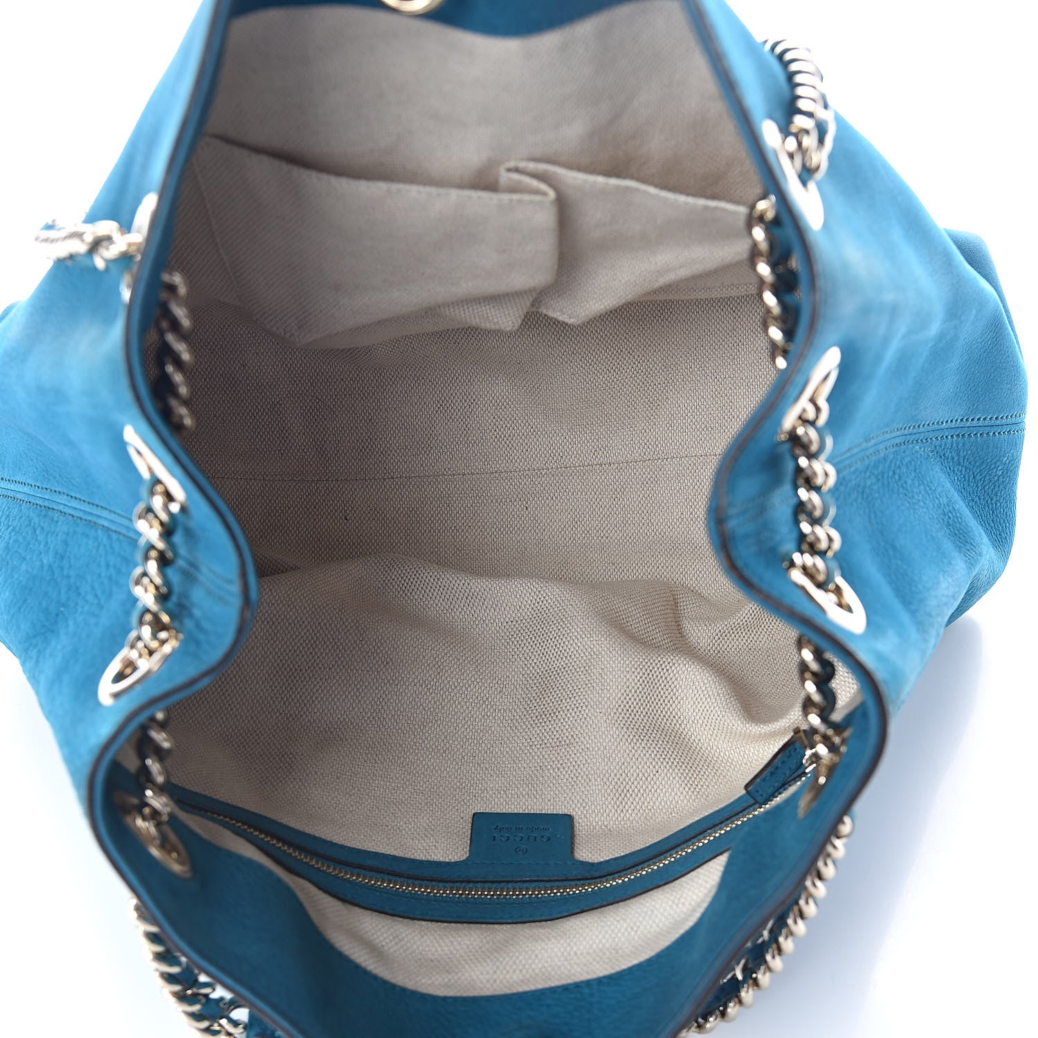 Gucci Vitello Range Medium Soho Chain Shoulder Bag Deep Cobalt 5 of 10