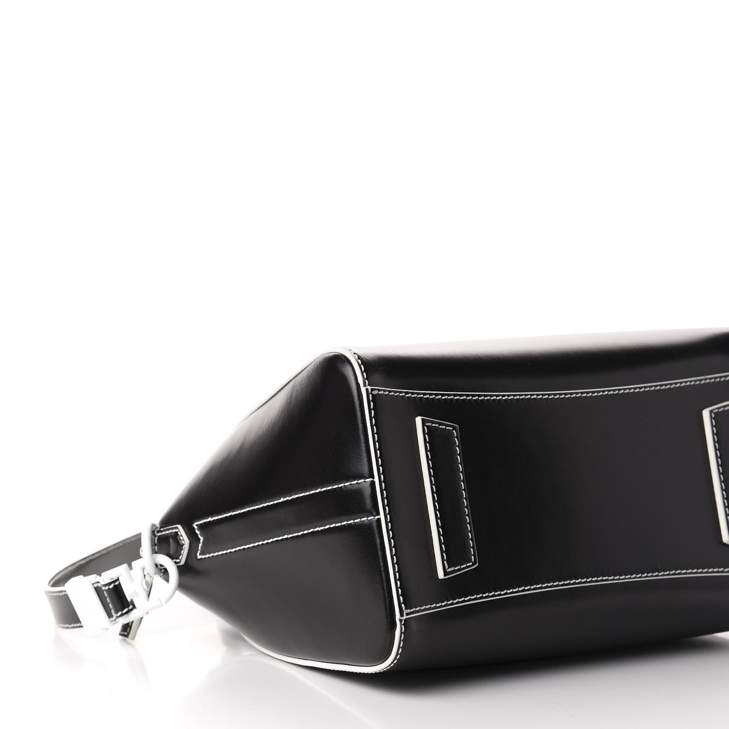 Givenchy Calfskin Contrast Topstitch Small Antigona Black White 8 of 10